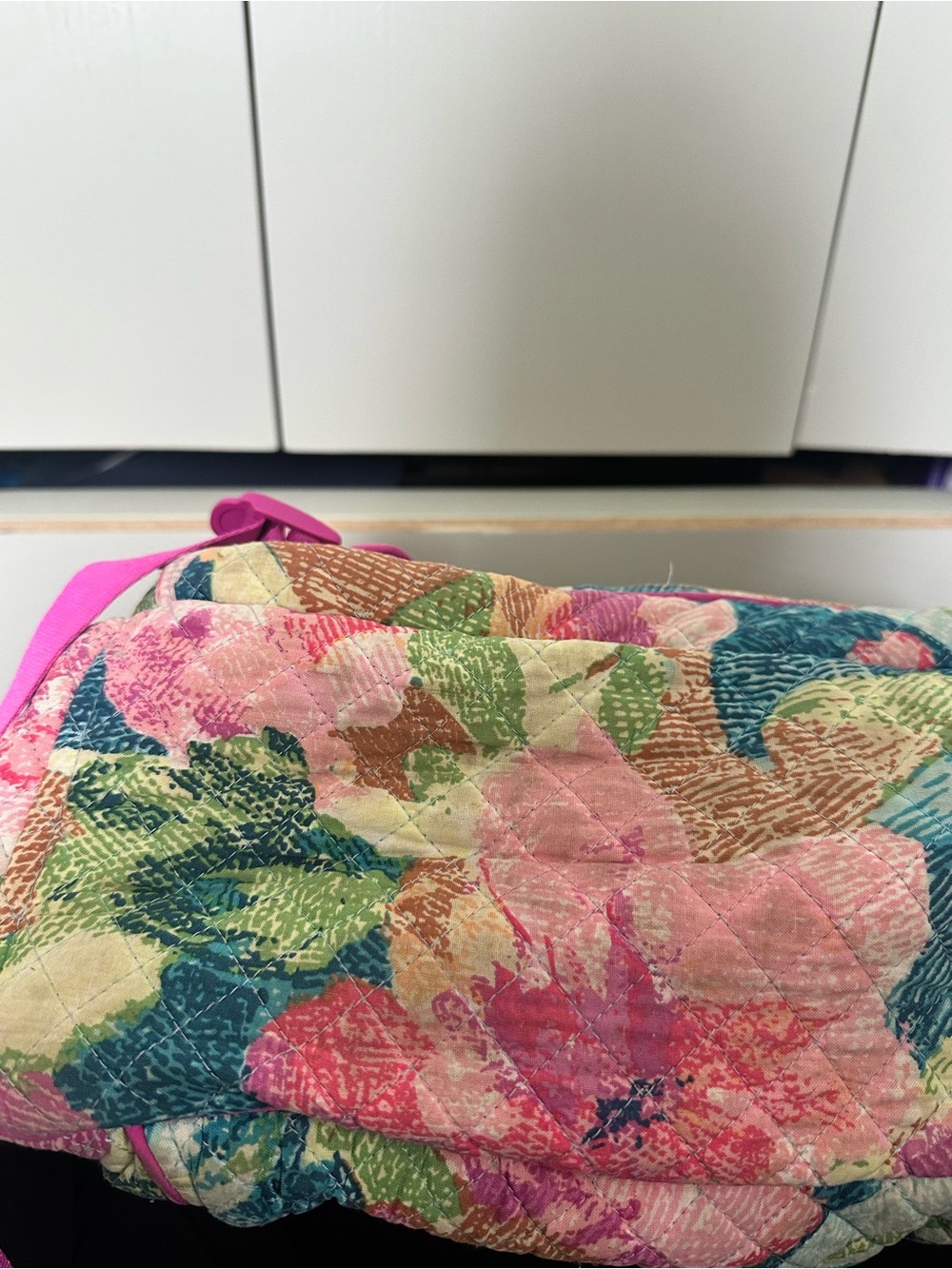 Vera Bradley Multicolor Pink Floral Quilted Backpack - Picture 6 of 6